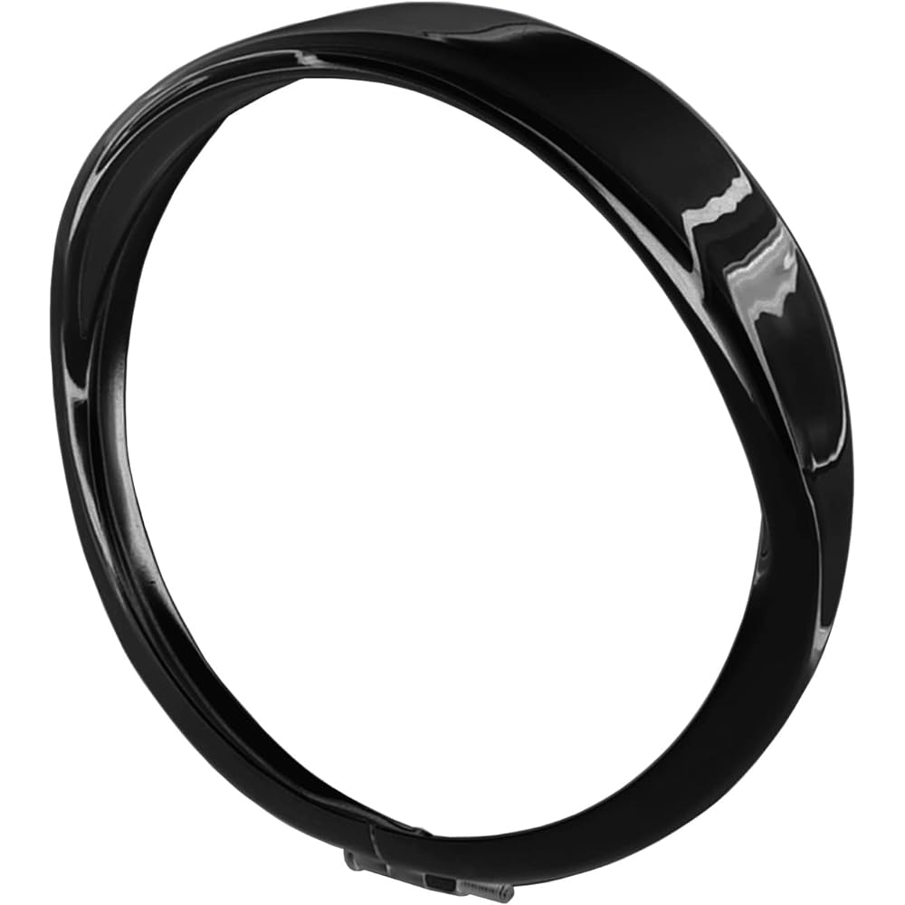 Kijima Motorcycle Bike Parts Headlight Bezel Visor Style 5-3/4 Inch for Harley Steel Black Finish HD-01557