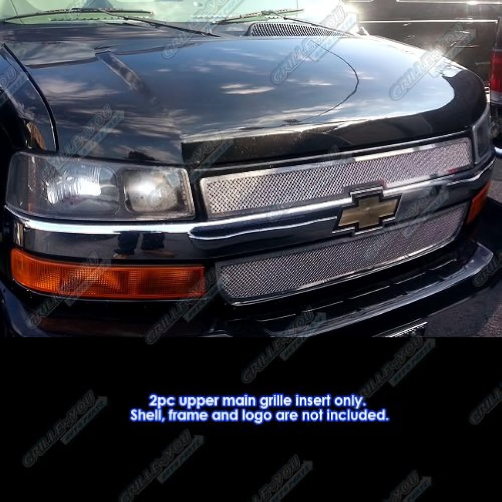 APS C76436T Chevrolet Explest Ban 2003-2020 Main Upper Steel Steel Chrome Mesh Grill Insert