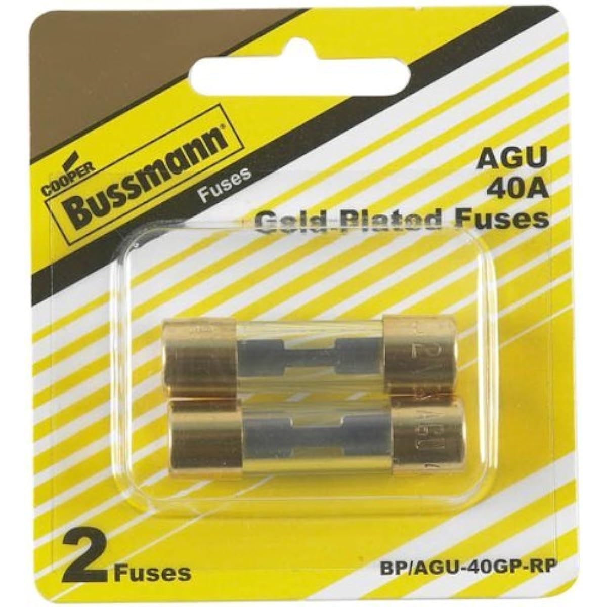 Bussmann (BP/AGU-40GP-RP) Gold plating 40 Agu Hughes (2 packs)