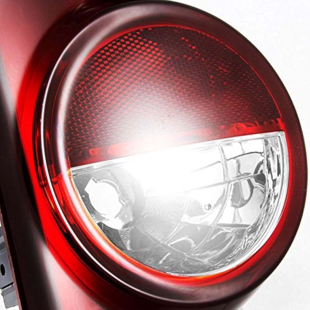 AKKON --Dodge Lamb Track Dark Red Tail Light Brake Lamp Driver Left + Suppira Right Pair replacement set