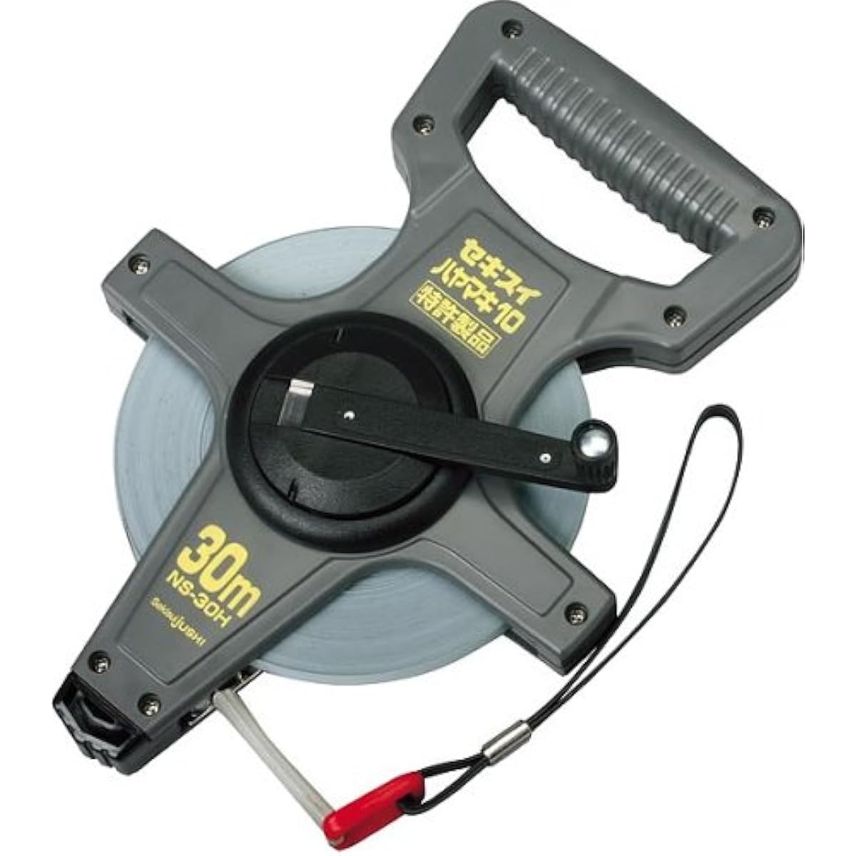 Eslon tape measure Hayamaki type (3x speed winding) 10mm width nylon steel tape (reel case) 30m single-sided scale 1030-H