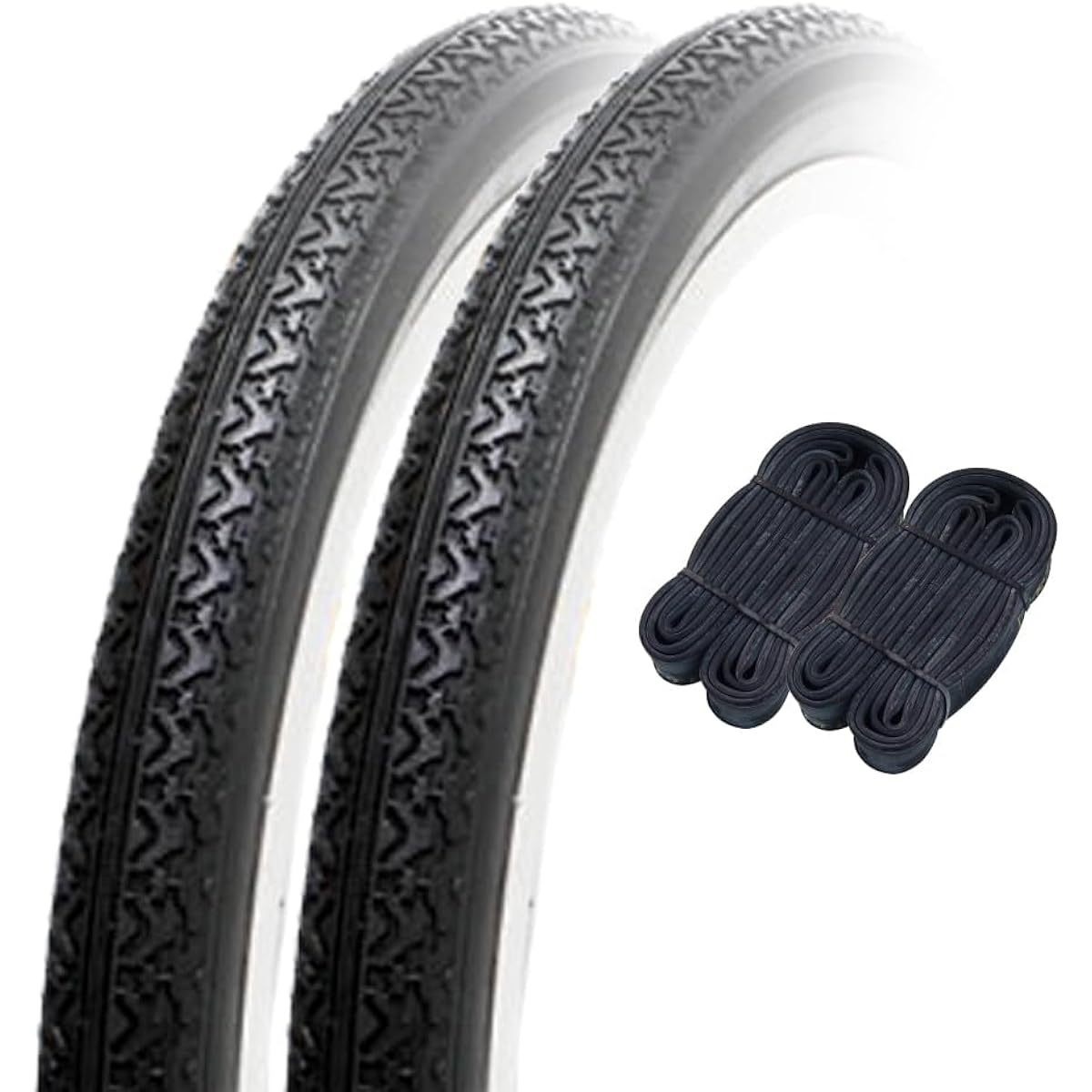 Shinko 20 inch bicycle tire tube set of 2 each, pair roll standard tire 20 x 1 3/8 black W/O SR172 60315