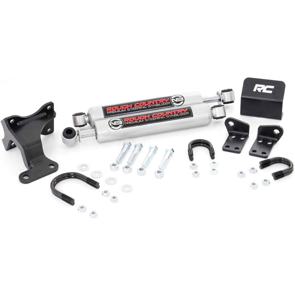 ROUGH COUNTRY N3 dual steering stabilizer 07-18 JEEP WRANGLER JK -8734930