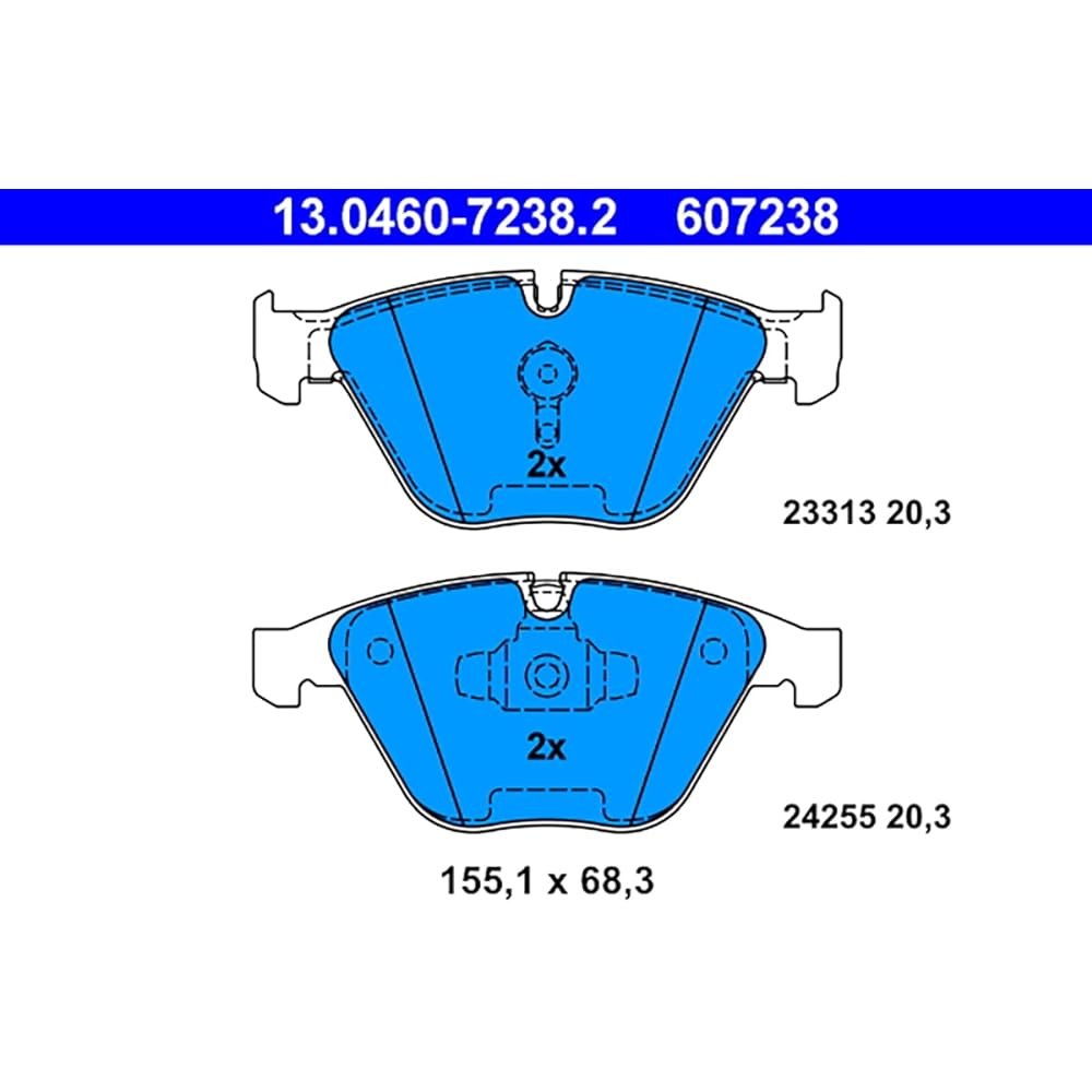 PADDING (ate-at2020) Brake Pads Set 34116780711 13046072382