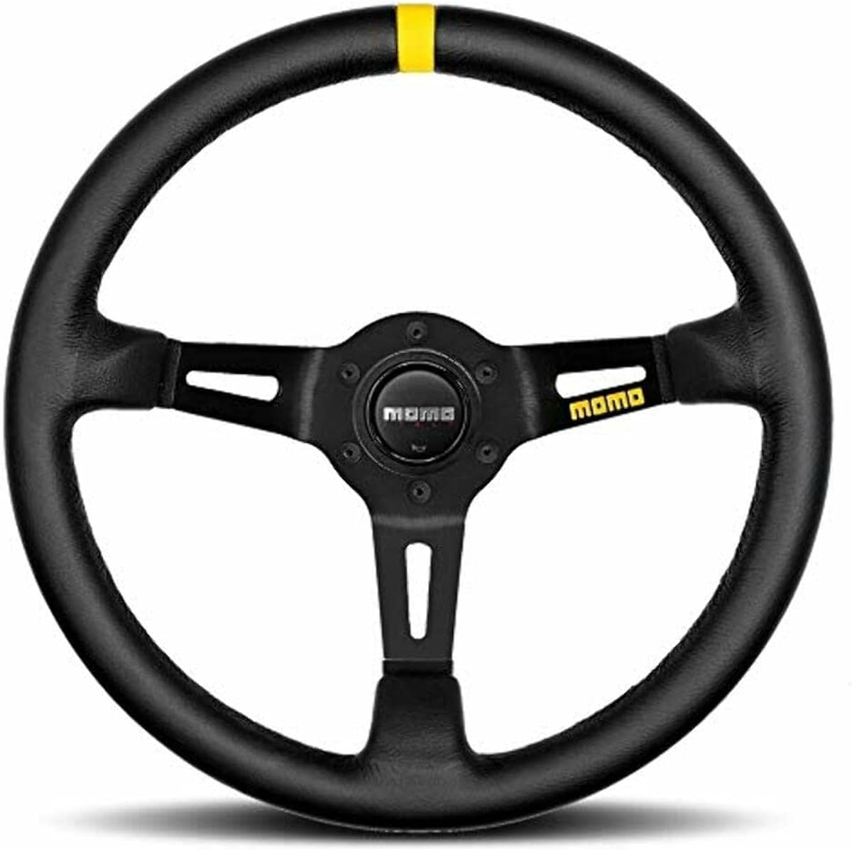 MOMO MOTORSPORT MOD. 08 Racing Steering Wheel Black Leather 350mm -R1908/35L