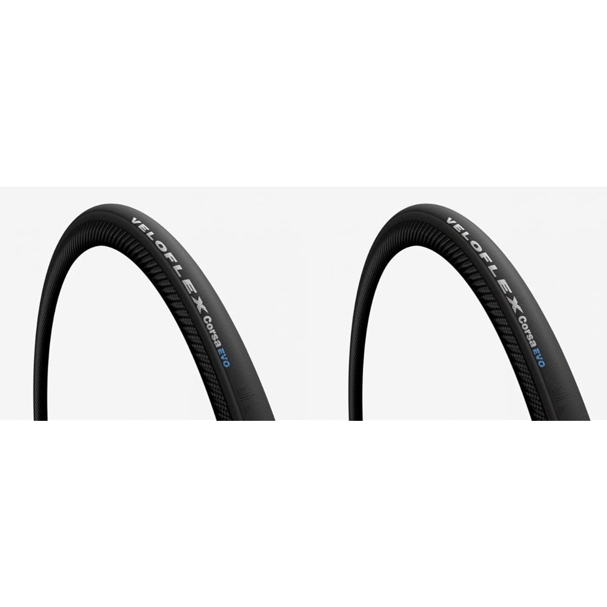 Veloflex Corsa Evo Veloflex Corsa Evo 700×25C WO Clincher Set of 2 (Black/Black Side)