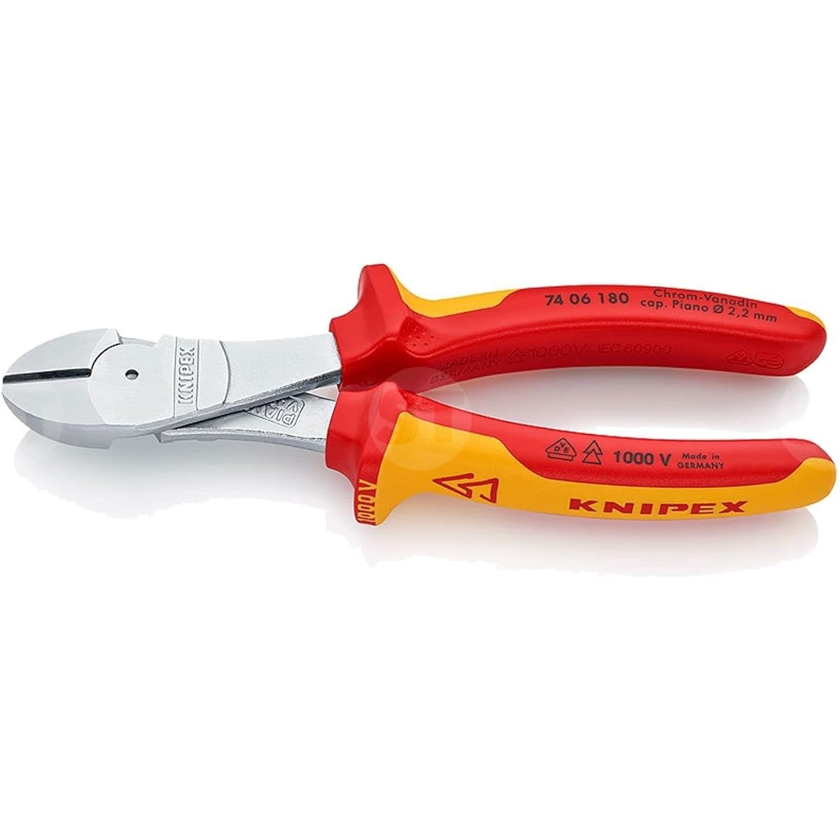 KNIPEX 7406-180 Insulated strong diagonal nipper 1000V (SB)