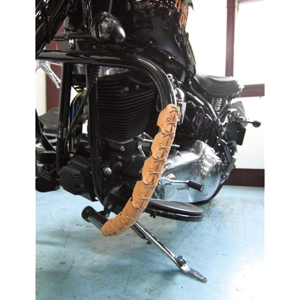 DEGNER Engine Guard Guard Cow (Leather) 33cm Black G-3