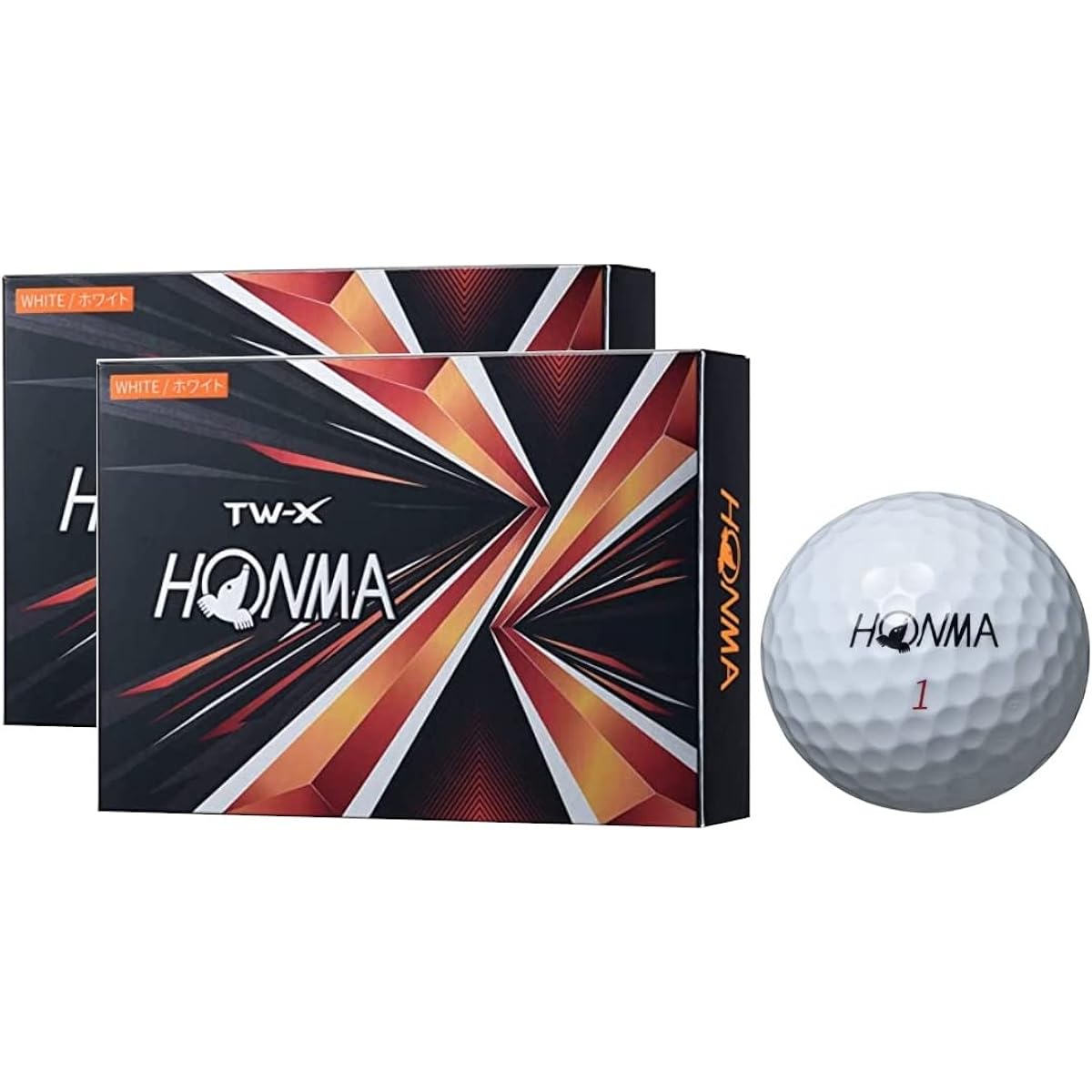 2 Dozen Honma Golf Golf Balls 2021 Model TW (TW-X_White_2 Dozen)