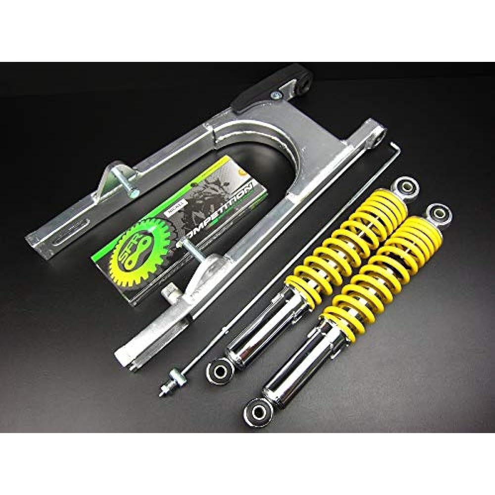 16cm long aluminum swing arm & 330mm rear shock Yellow & chain Monkey/Gorilla NO1088