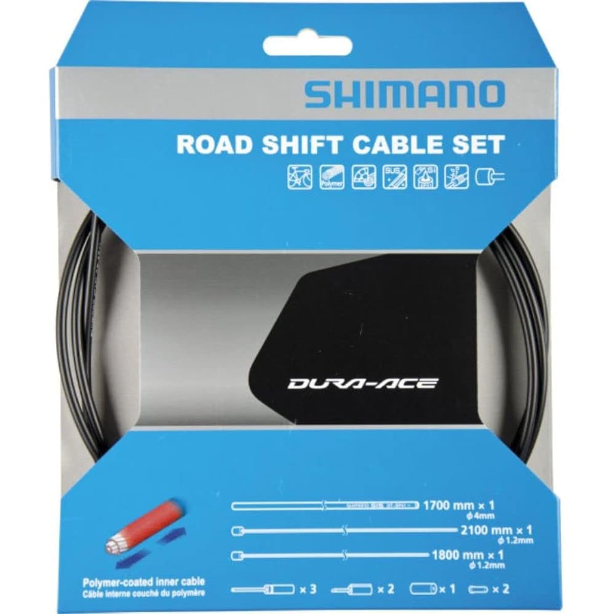 SHIMANO Repair Parts Shift Cable Set Polymer Coating 9000 Green with Nose for RD-9000 Y63Z98990