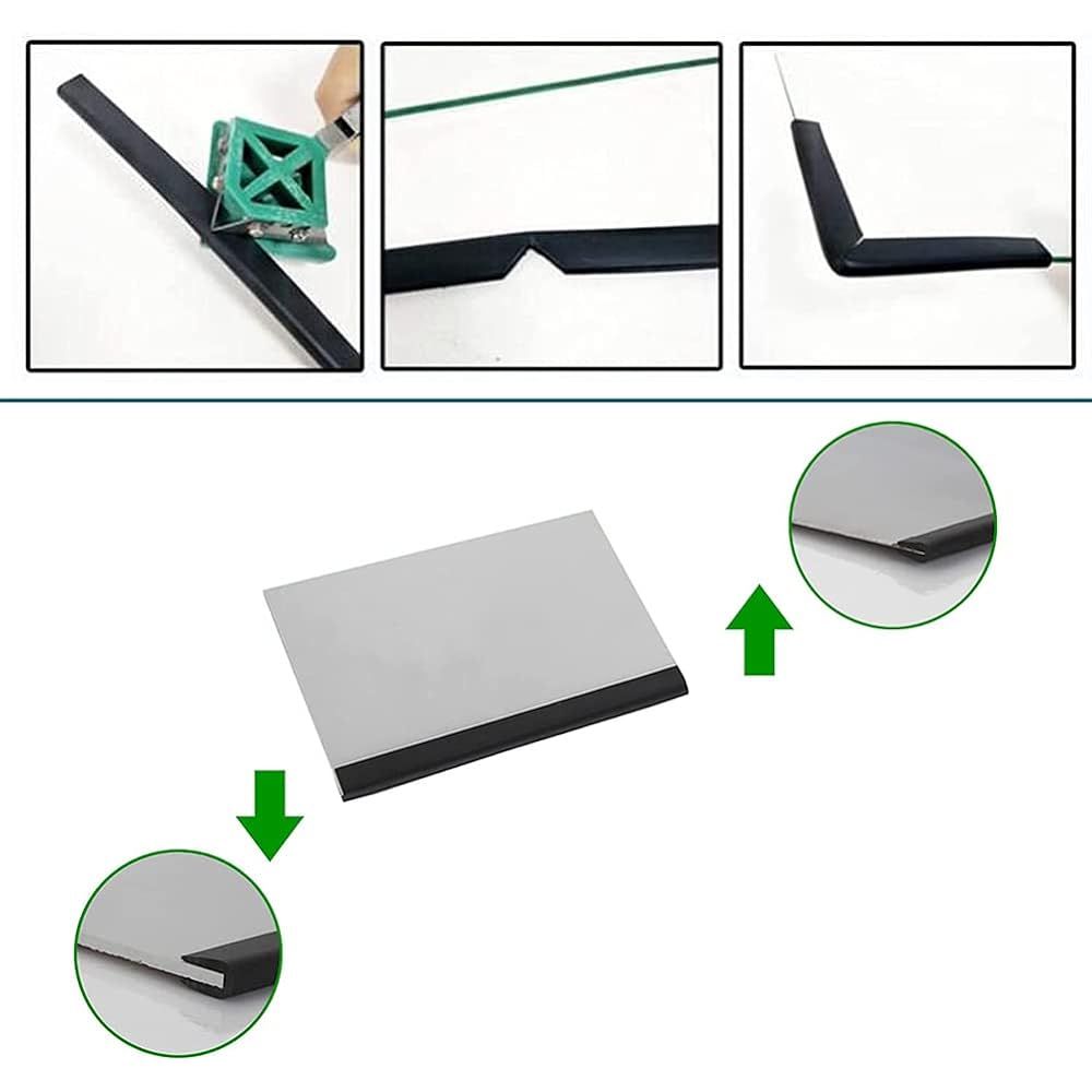 TintVent Rubber Edge Trim Black U Channel PVC Plastic Seal Metal Edge Protector 0.15 inch 26 feet (315 inches)