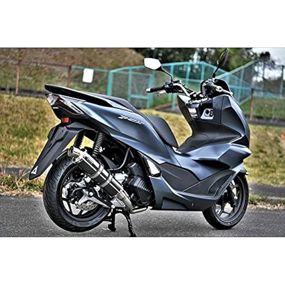 BEAMS Motorcycle Muffler PCX125 21~2BJ-JK05 R-EVO Super Metal Black Silencer JMCA G195-53-005