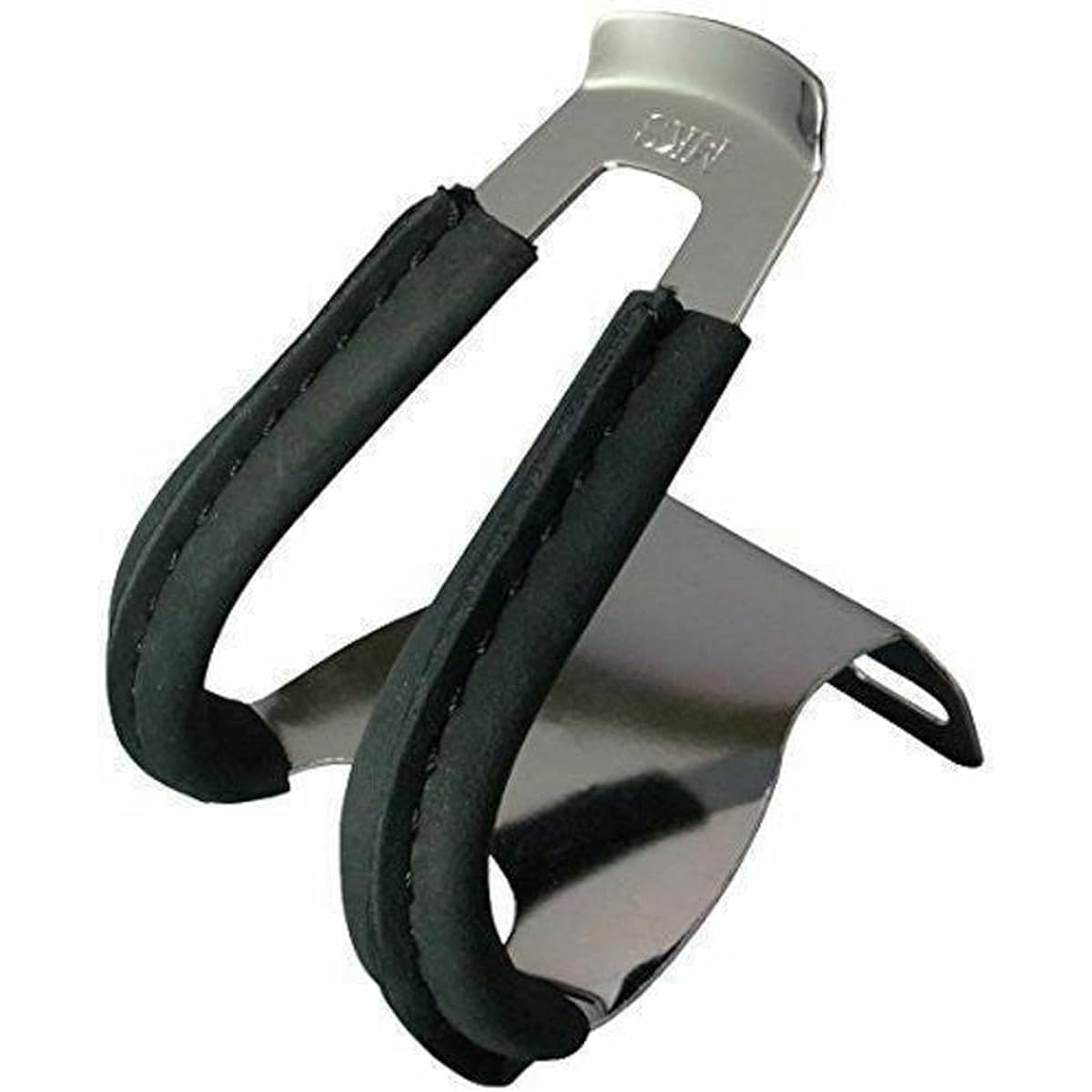 MKS (Mikashima Seisakusho) Bicycle Toe Clip HALF CLIP w/leather (Half Clip with Leather) Black