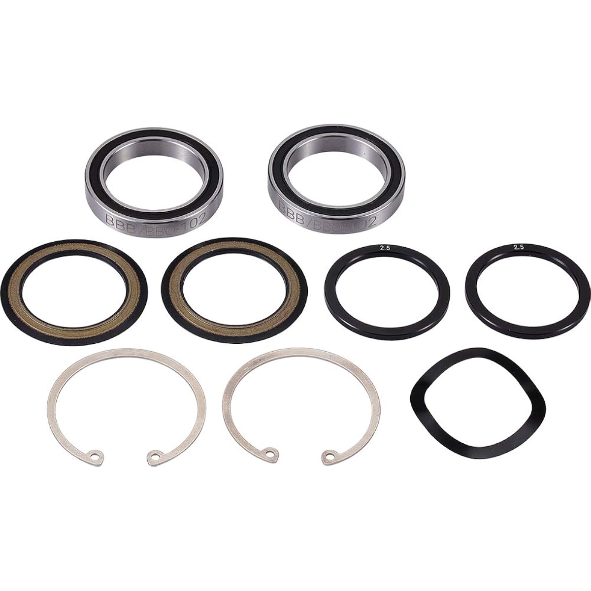 BBB Bottom Bracket Black 30mm Bottom Bear BB30 Bearing Set BBO-19