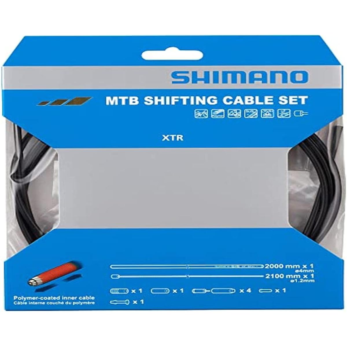 SHIMANO Repair Parts Shift Cable Set Polymer Coating MTB Black Y01V98112