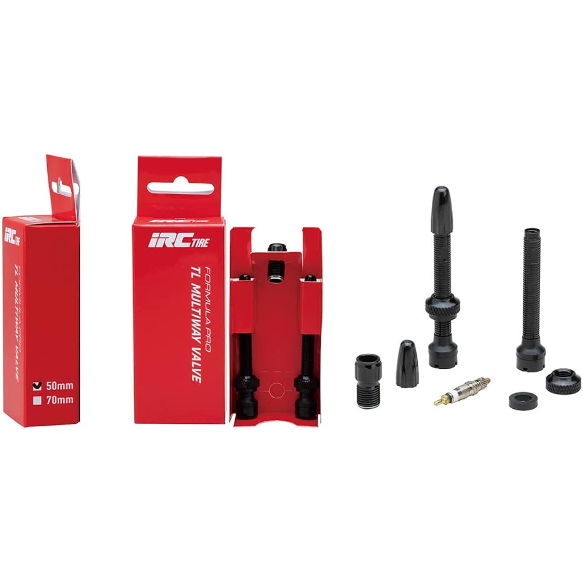 Inoue Rubber IRC TIRE Formula Pro Tubeless Multiway Valve 50mm FORMULA PRO TL MULTIWAY VALVE 2 pieces