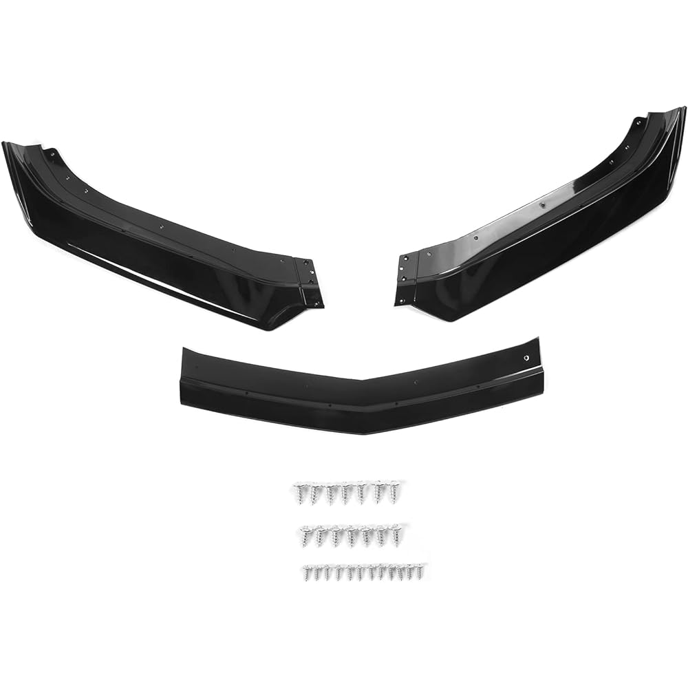 IKON Motorsports Front Bumper Lip 2016-2023 CHEVY CAMARO Compatible 1LE Style Style Black Front Air Tin Dam Body Kit Body Body Lip Spoiler ABS Plastic