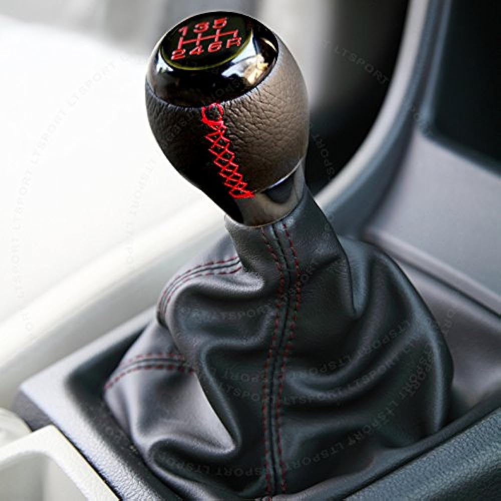 LT SPORT 00842148184101 Black Shift Knob 6 -speed + Boot Cover Combo