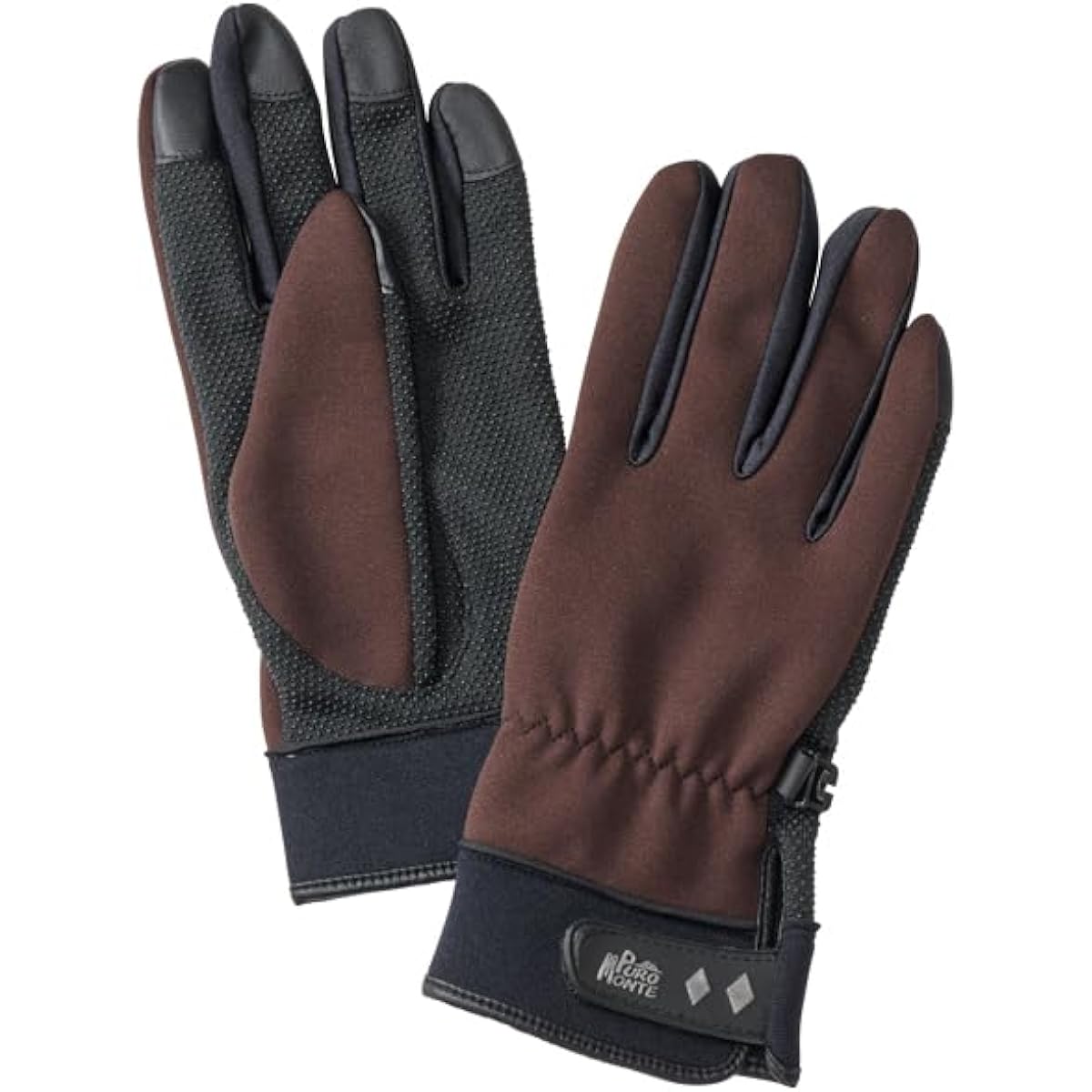 Warm fit trekking gloves brown M size GI007U/BR