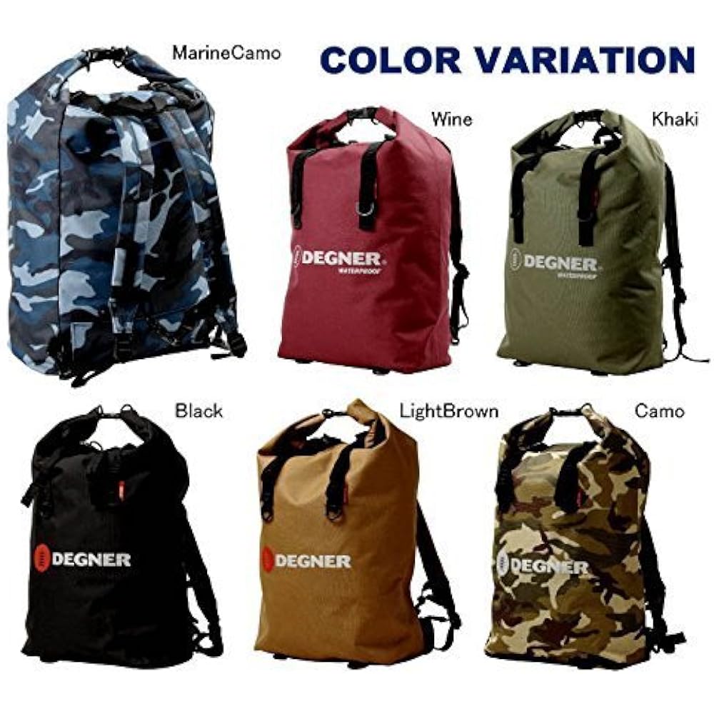 DEGNER Multi-Rain Bag Polyester/PVC 50x34x18cm 30L Marine Camo NB-12…