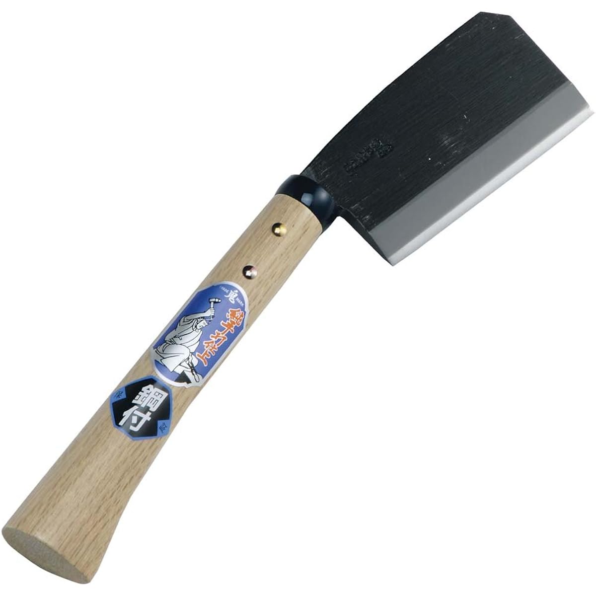 East type machete double edged with hand hammered steel 07040