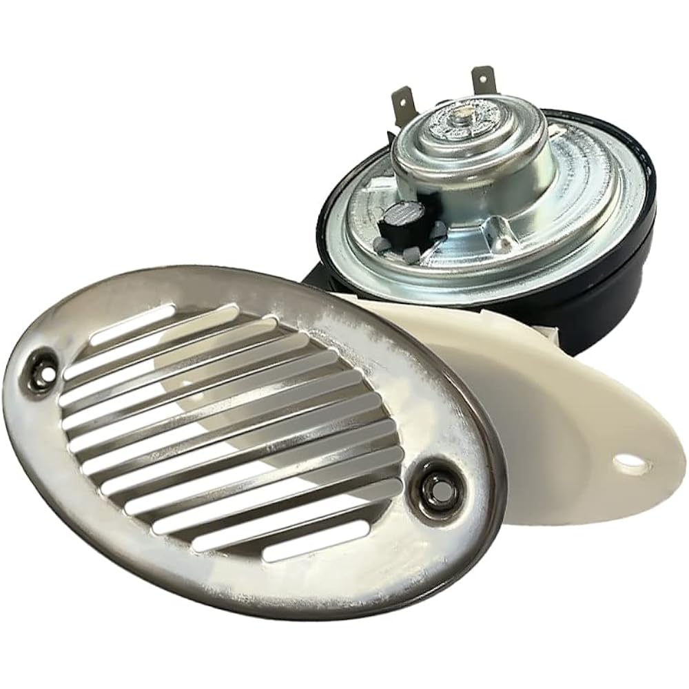 5190512 12V Hidden Flash Mount Marine Boat Horn 316 Stainless Steel