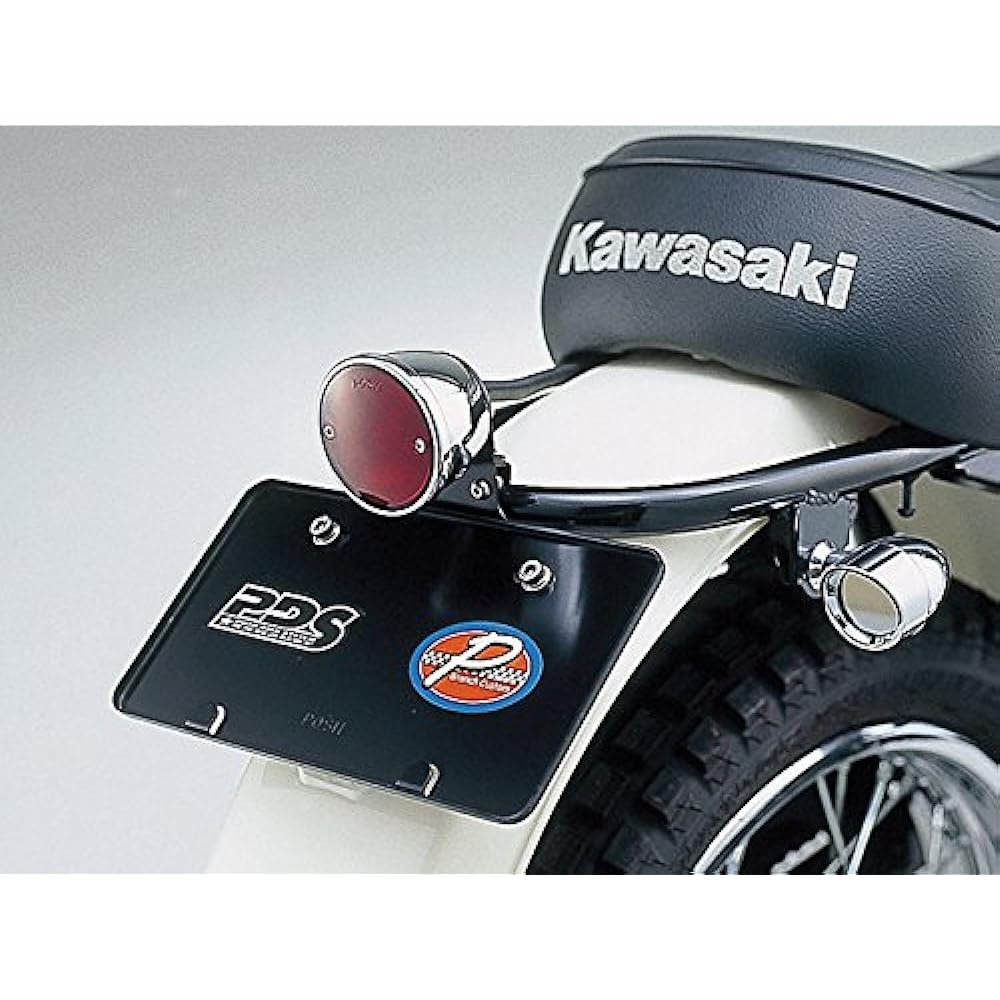 POSH Motorcycle Supplies Vintage Round Tail Lamp Black 250TR 074190-06