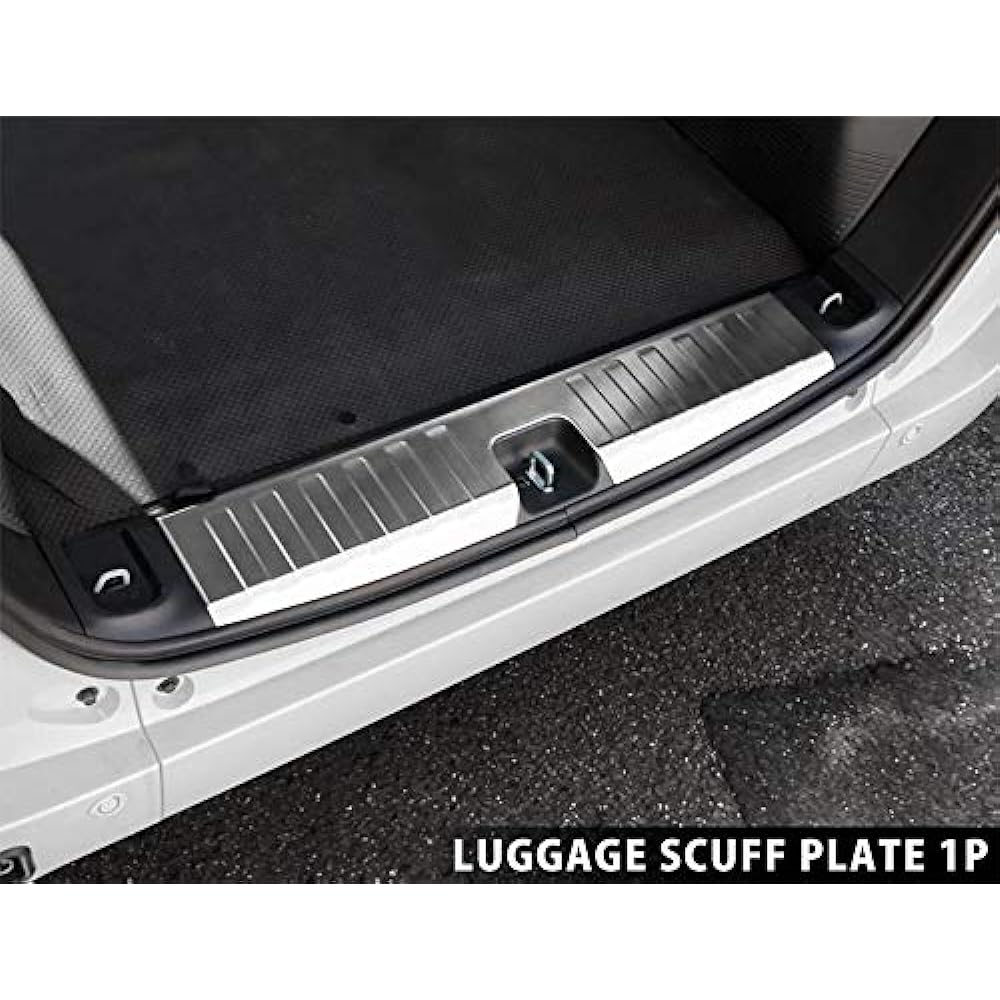 Samurai Produced Honda N-VAN Side Step & Luggage Scuff Plate & Rear Bumper Step Guard 8P Silver Hairline