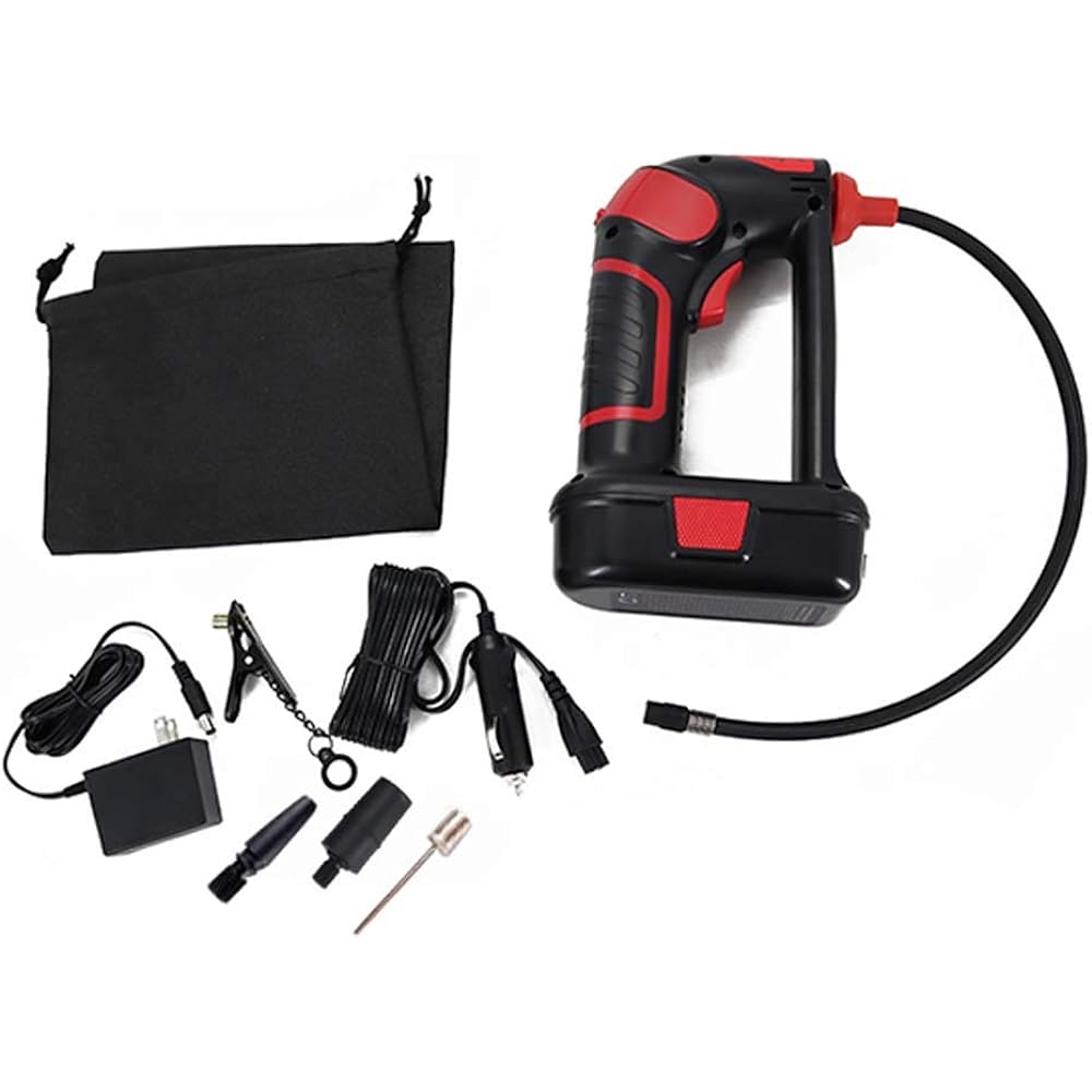 SIS Rechargeable Electric Air Compressor AirRaiser Red KB-8003-RD