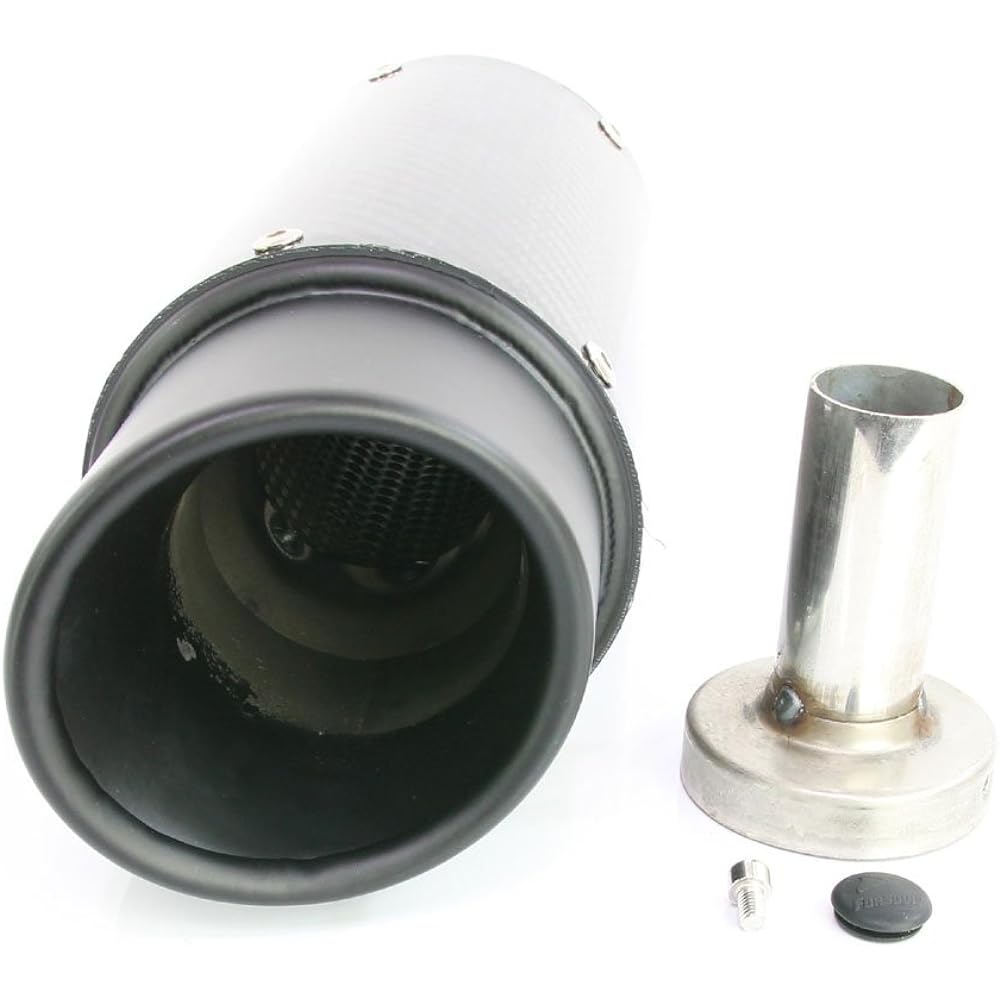 General Purpose Slash Cut GP Short Silencer φ50.8 Carbon/Titanium Matte Black Fake Titanium Slip-on Muffler