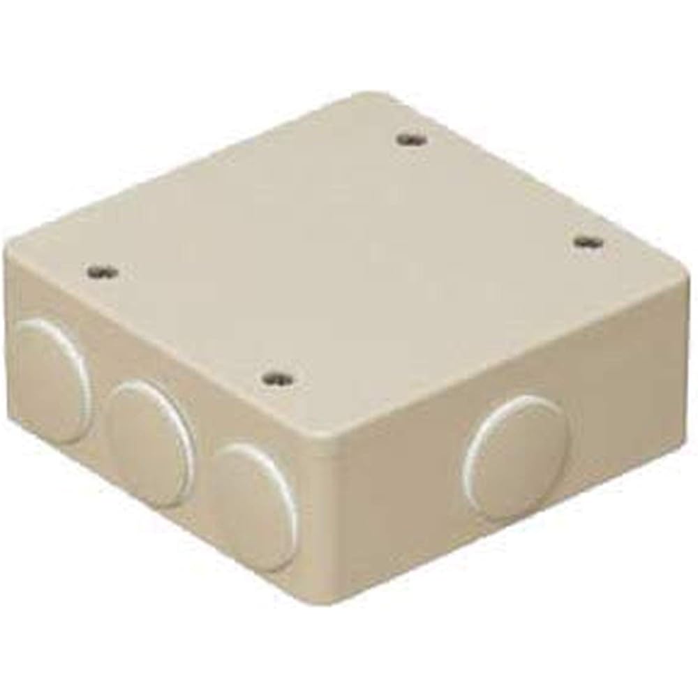 Mirai Kogyo PVK Box, Waterproof Type, with Male Thread Cap, Large Square Deep Type, Beige, 1 piece price PVK-BLNPJ