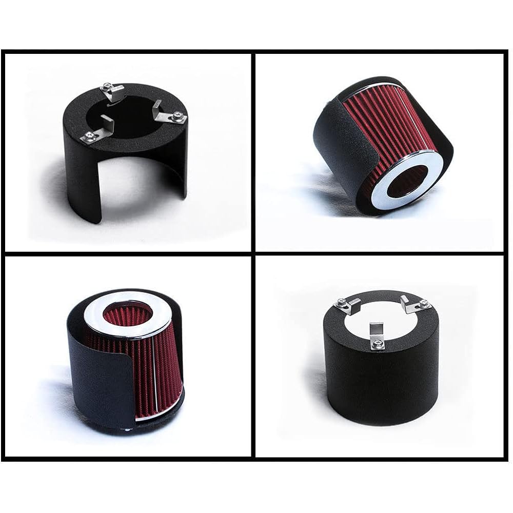 Intake KAI Performance Air Intake + Filter Cover 2002-2006 Mini Cooper Base Model 1.6 1.6L Engine (Black)