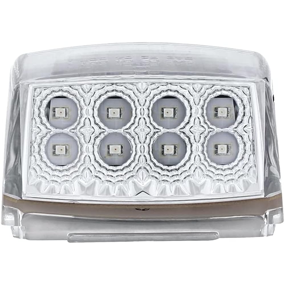UNITED PACIFIC 17 LED Reflector Square Cabrite -Amber LED/Clear Lens