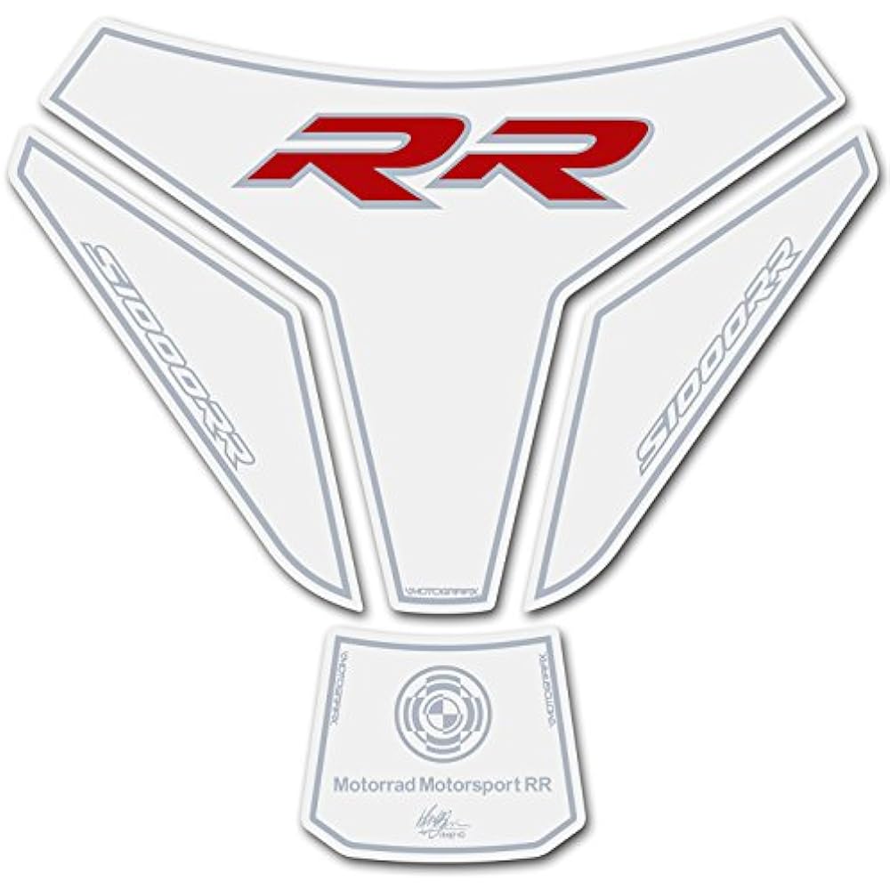 MOTOGRAFIX Tank Pad BMW S1000RR 15- Carbon (Color)/Silver/Red MT-TB023CSR