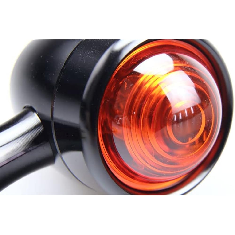 Kijima Motorcycle Motorcycle Parts Starmine B4 Turn Signal Lamp 40φx67mm M10 Billet General Purpose Black Anodized/Amber 219-1090