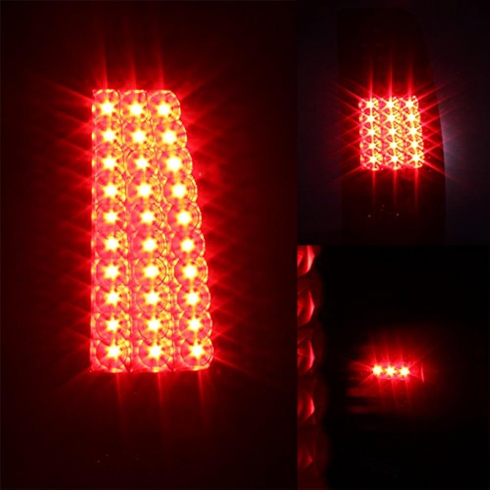 03-06 Chevrolet Silverad 04-06 GMC Sierra Pickup Track Black Smoke LED Tail Light Brake Land Pair