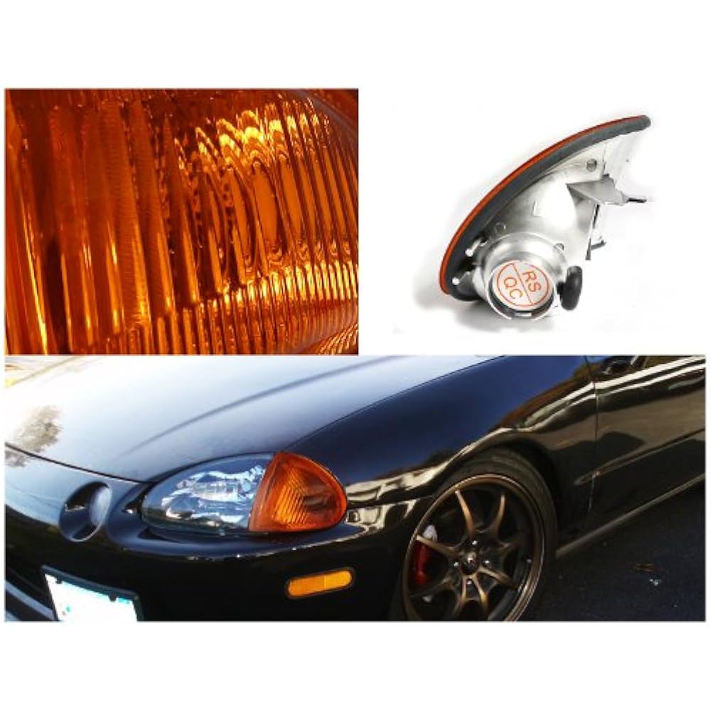 SPEC-D Tuning Amber Lens Corner Light Honda Delsol 1993-1997 L+R Pair Azembris