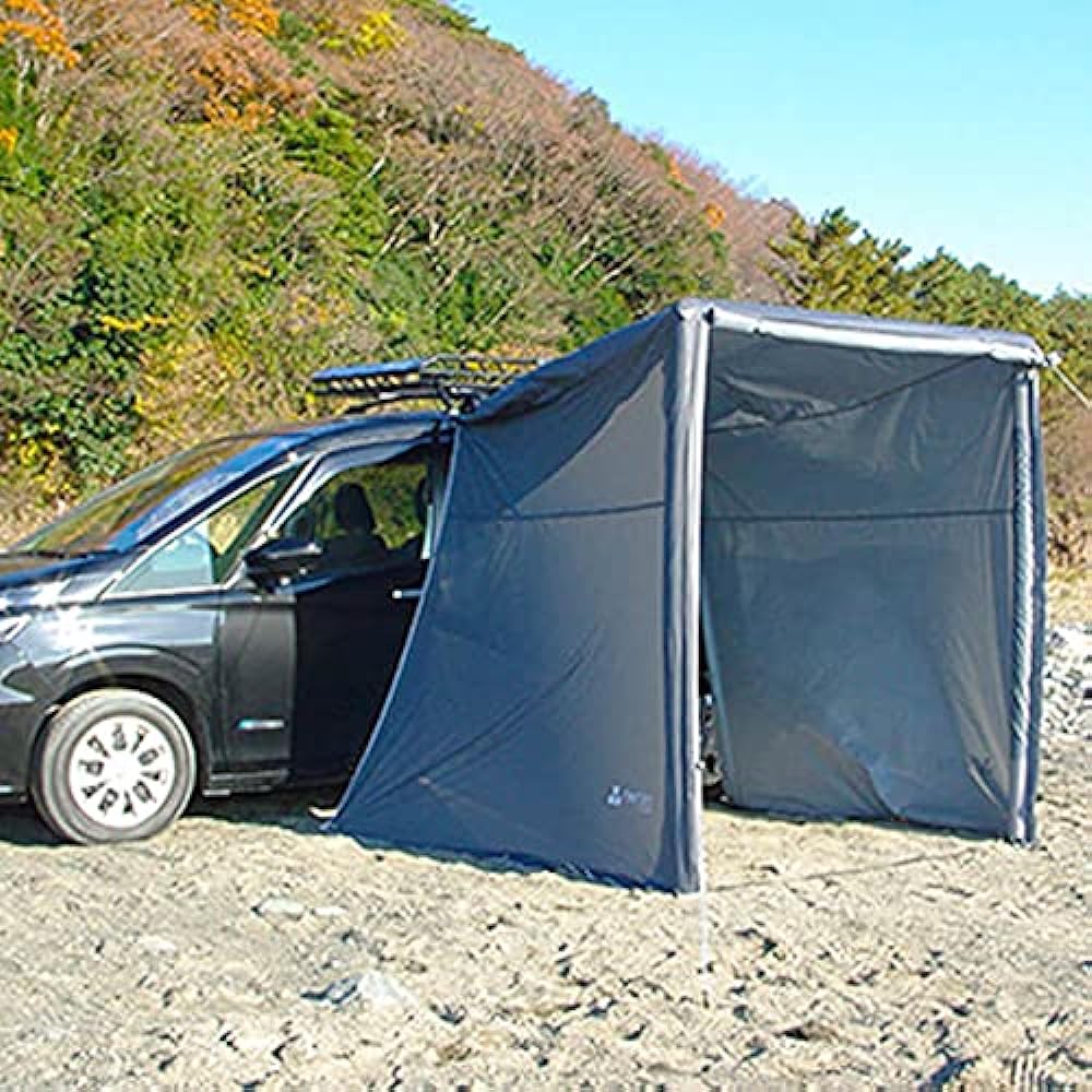 Terzo (by PIAA) Car Tarp, 1 Piece, Air Frame, Car Side Tarp, Black, Easy to Assemble, Air Pump Included, Installation Size: D2000mm x W2000mm x H2100mm, UV Protection, Water Repellent Finished, EA314
