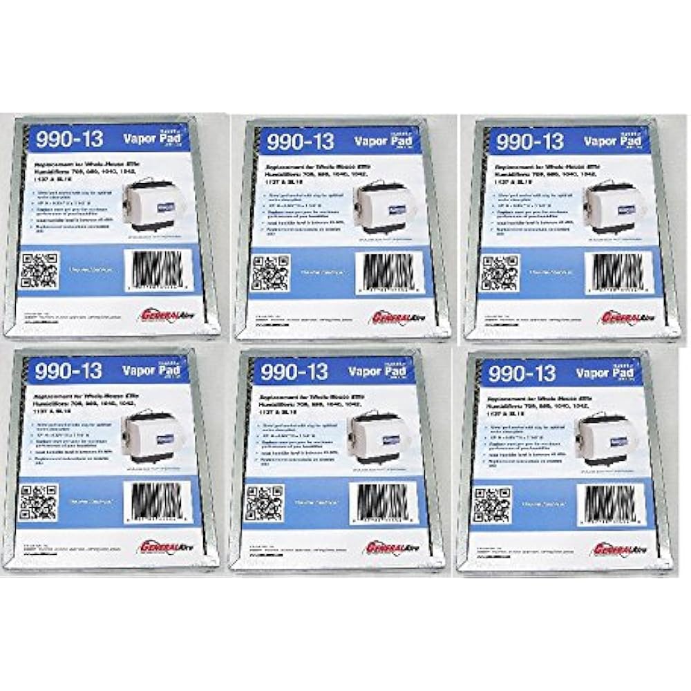 6 Pack (case) 990-13, 7002 replacement evaporator filter pad
