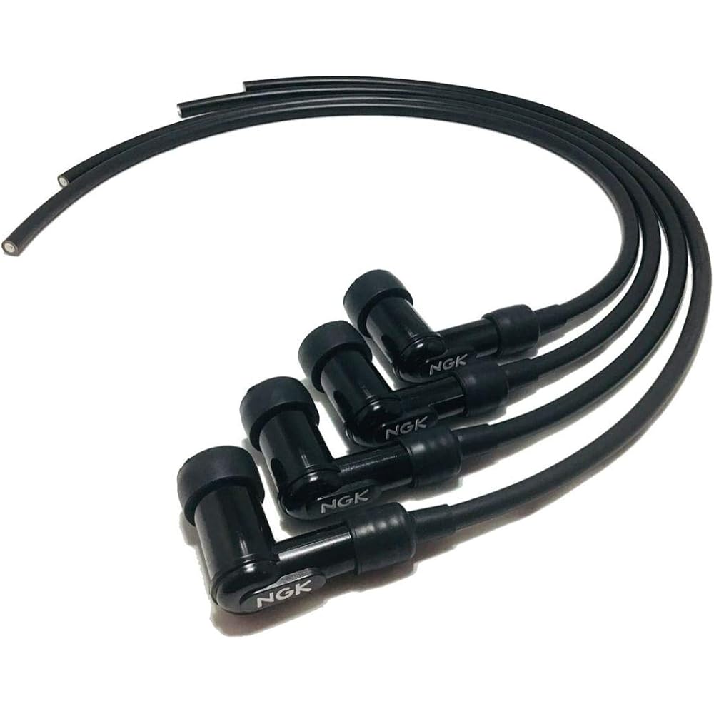 NGK plug cord set black Zephyr 400,750,Z400FX,Z550FX,GPZ400F,Z400GP,Z1R.Z650,Z750FX etc.