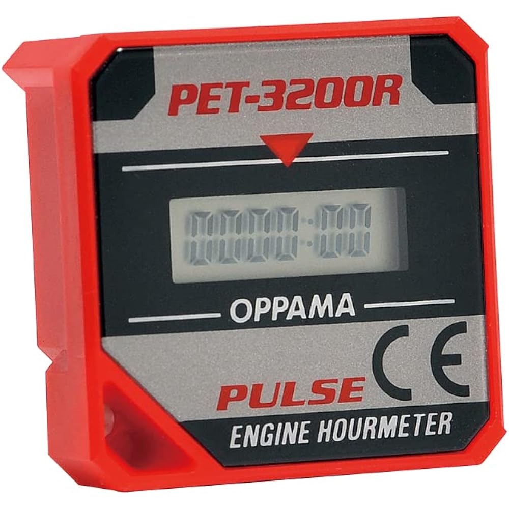 KITACO Engine Hour Meter Equipped PET-3200R OPPAMA PET Pulse Sensing Method for Gasoline Engine Vehicles 752-0600022