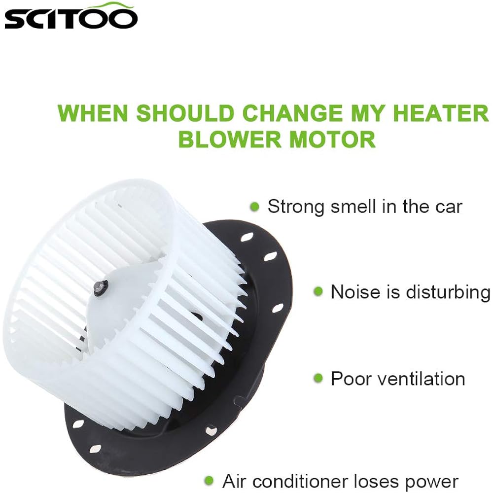 SCITOO ABS Plastic Heater Blower Motor Fan with HVAC resistance blower motor exchange 1997-2013 Ford E150 Van/1997-2013 Ford E250 Van/1997-2013 Ford E350 For Van Front