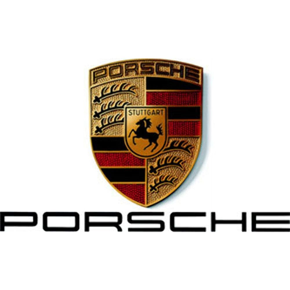 Genuine Porsche OEM Stainless Steel Name Plate License Frame -Mat Black Finish