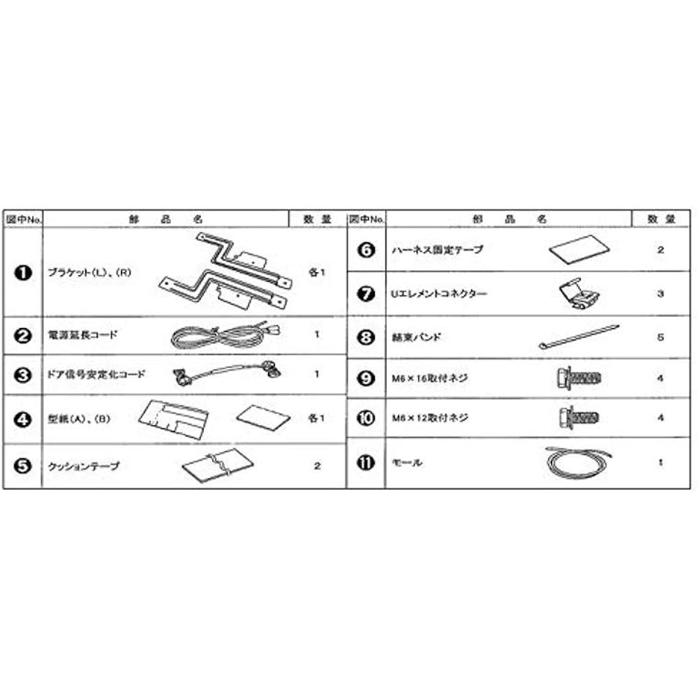 Kanak Kikaku Carrozzeria Flip Down Monitor Installation Kit KK-M101FD-2 for Mitsubishi Delica D:5