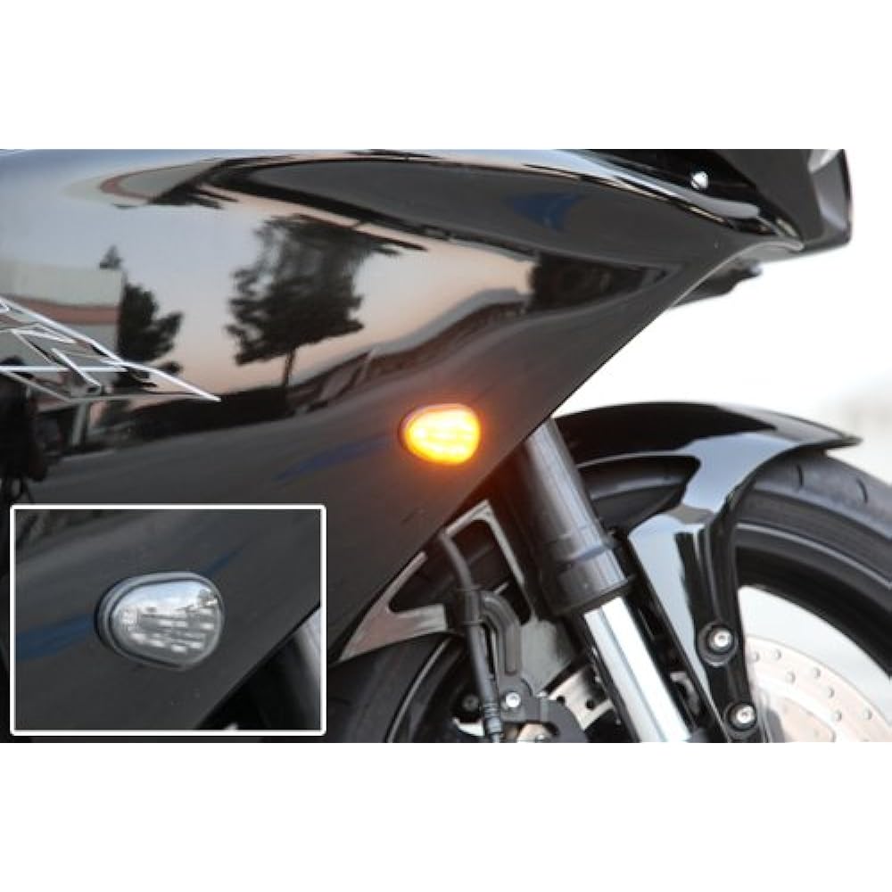 Flat Mount LED Dual Circle Wing + Winker Light 2009-2014 For Yamaha YZF R1