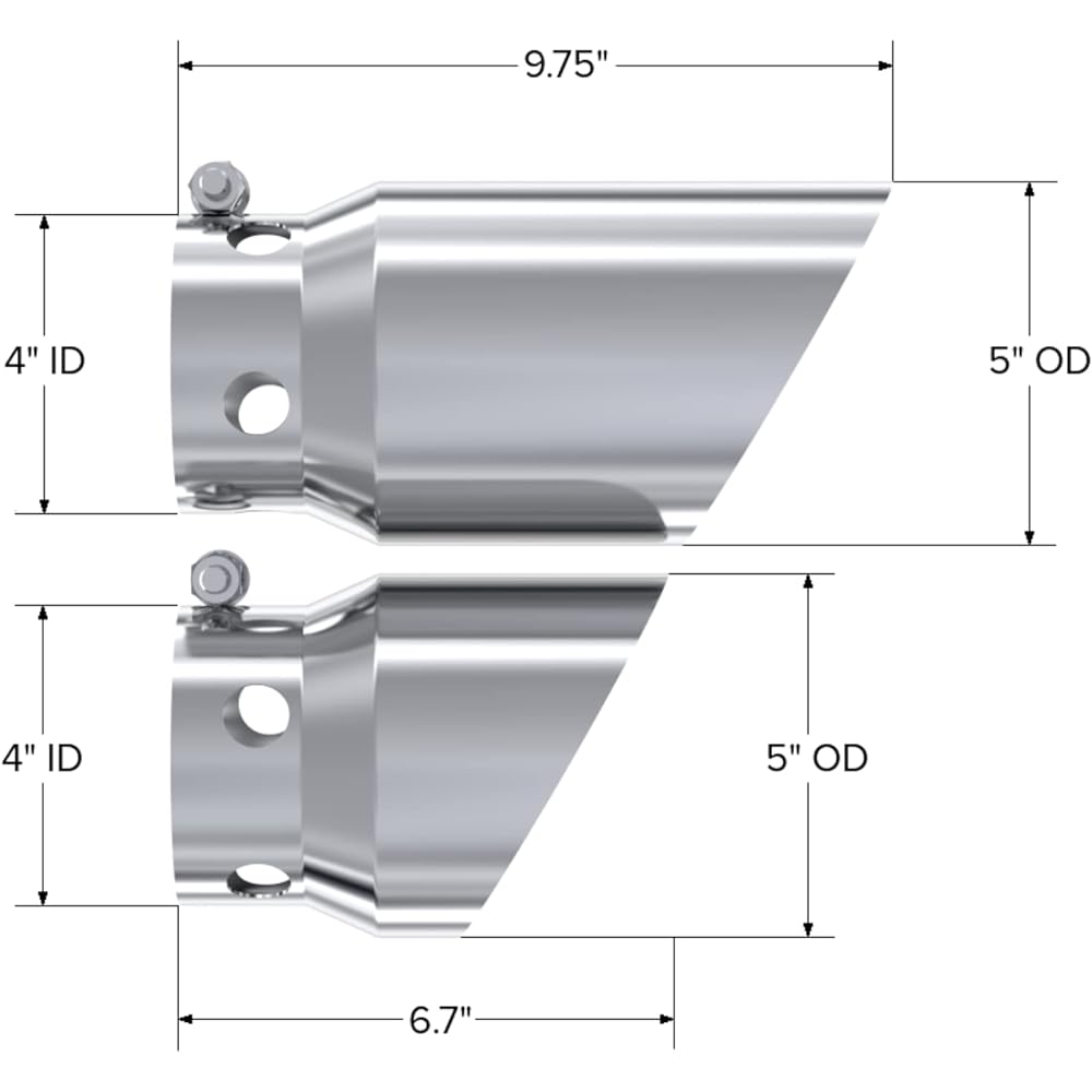 MBRP T5111 5 inch chip cover set (T304)