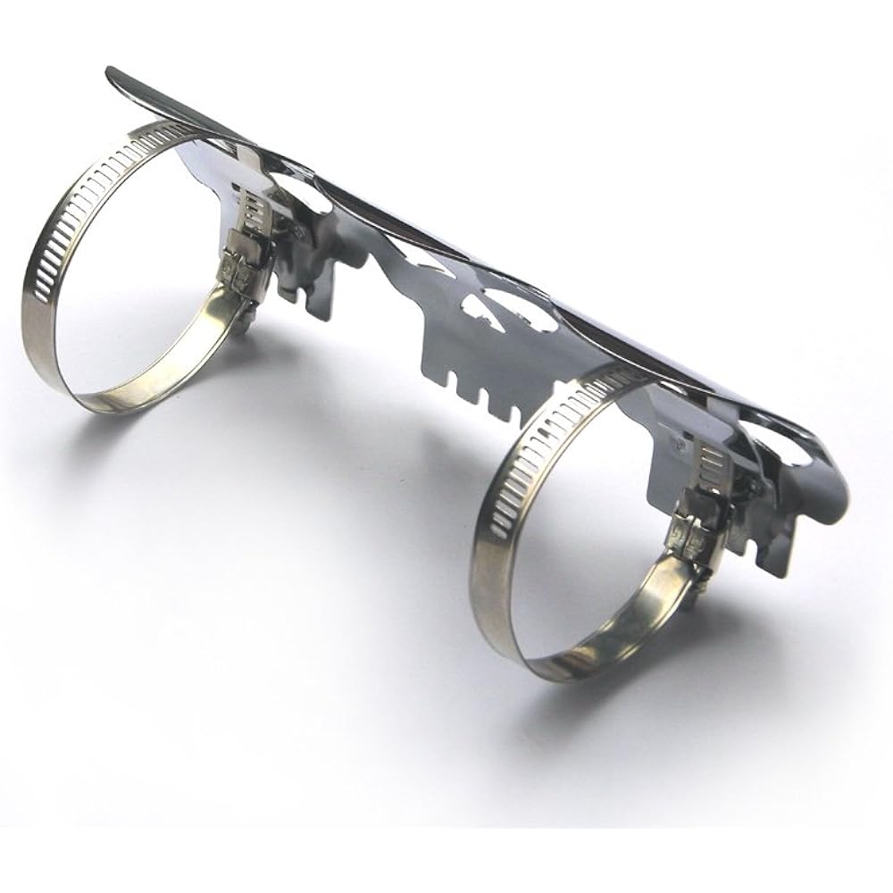 Chrome Skull Exhaust Header Heat Shield Retro Cruiser Custom Project Bike