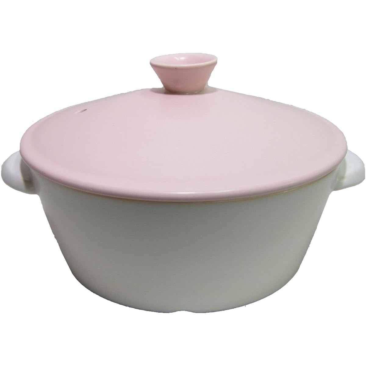 Yamakiikai IH Compatible Size 8 White Casserole Pink L2271