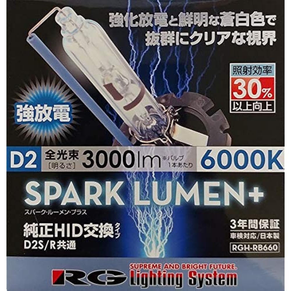 Racing Gear (RACING GEAR) Genuine Replacement HID Valve SPARK LUMEN+ D2S/D2R Common 6000K RGH-RB660